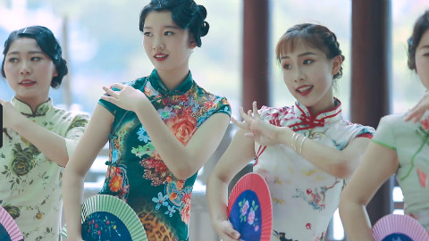 复古旗袍舞蹈《风月》适合年会的舞蹈【单色舞蹈】
